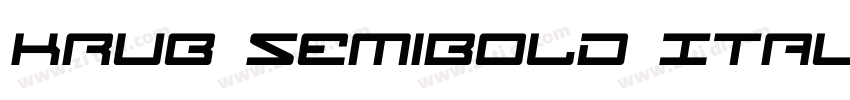 Krub SemiBold Italic字体转换